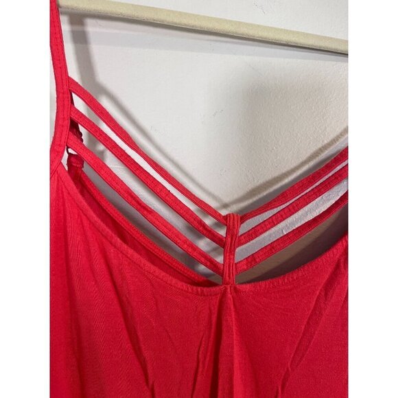 Torrid Top Women 3X Red Tank Active Retro Sporty Neutral Minimalist Tomato Girl - Picture 5 of 9